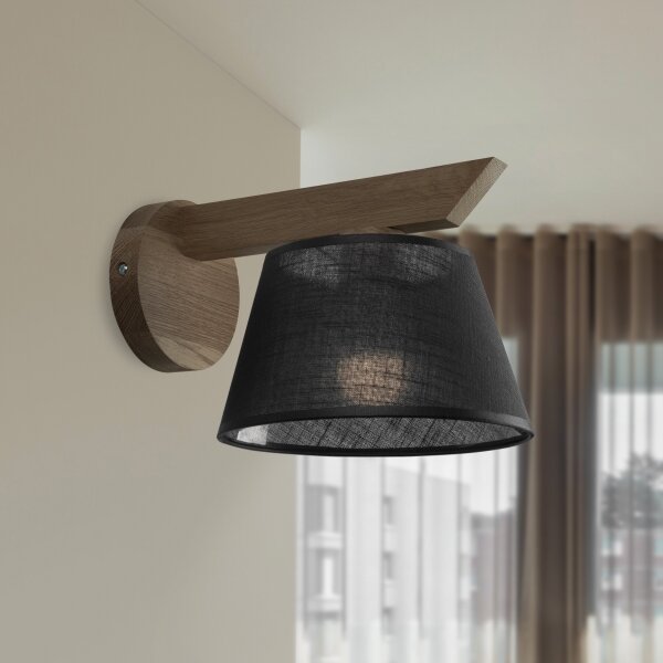 Brilagi - LED Nástenné svietidlo ANTHONY 1xE14/40W/230V dub orech/čierna