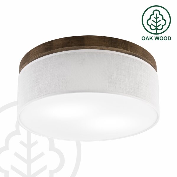 Brilagi - LED stropné svietidlo BELLADONNA 2xE27/15W/230V pr. 40 cm biela/dub or