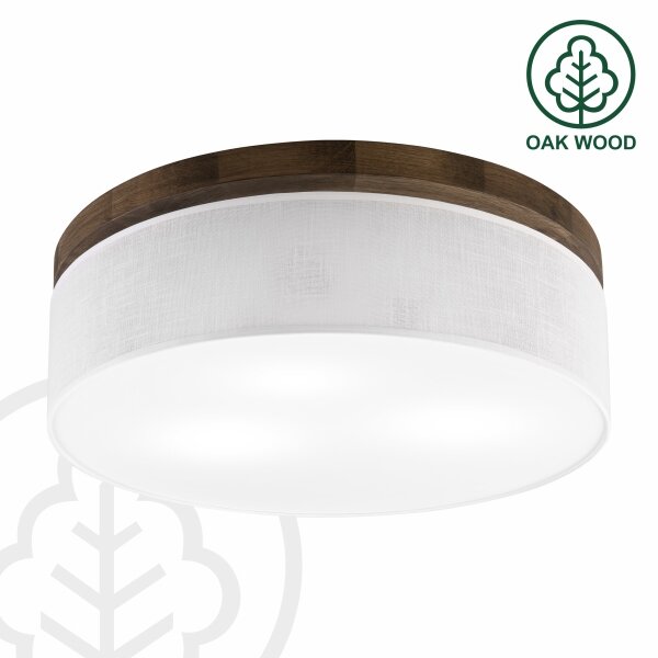 Brilagi - LED stropné svietidlo BELLADONNA 3xE27/15W/230V pr. 50 cm biele/dub