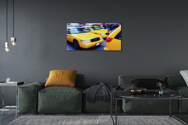 Obraz canvas Žltá taxi City 100x50 cm