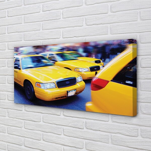 Obraz canvas Žltá taxi City 100x50 cm