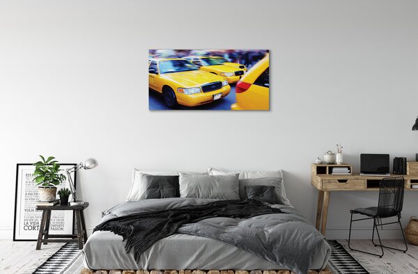 Obraz canvas Žltá taxi City 100x50 cm