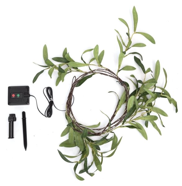 Aigostar - LED solárny reťazec 60xLED/4m IP65 teplá biela olive