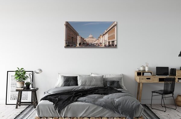 Obraz na plátne Katedrála Rome budovy ulice 100x50 cm