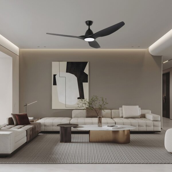 ZEVENTI - LED Stropný ventilátor URBINO LED/20W/230V Wi-Fi Tuya čierny + diaľkové ovládanie
