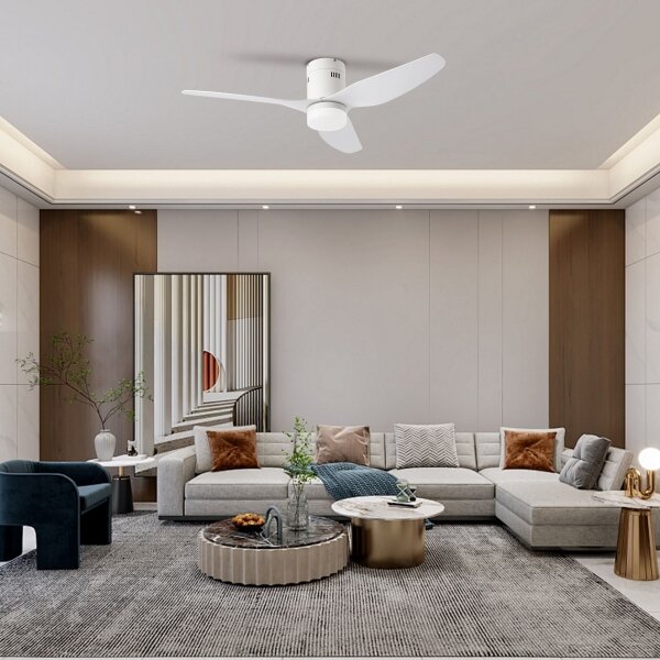 ZEVENTI - LED stropný ventilátor PADUA LED/18W/230V Wi-Fi Tuya biely + diaľkové ovládanie