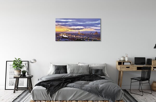 Obraz na plátne Taliansko rieka západu slnka 100x50 cm
