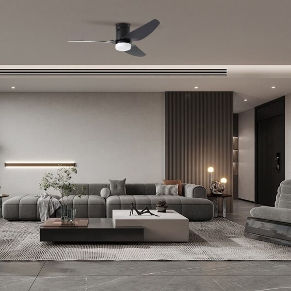 ZEVENTI - LED stropný ventilátor PADUA LED/18W/230V Wi-Fi Tuya čierny + diaľkový ovládač