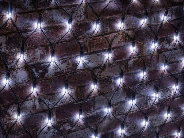 Vonkajšia svetelná sieť, 3m*1,5m, 300 LED, studená biela