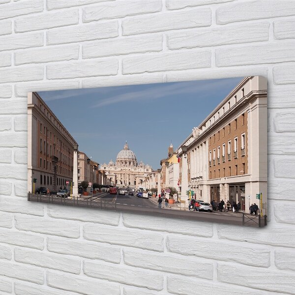 Obraz na plátne Katedrála Rome budovy ulice 100x50 cm