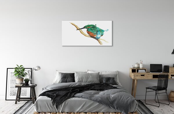 Obraz na plátne Farebné maľované papagáj 100x50 cm