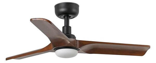 FARO 33806WT-1TW - LED stmievateľný ventilátor HEYWOOD S 10W/230V drevo/čierny p