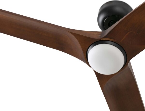 FARO 33806WT-1TW - LED stmievateľný ventilátor HEYWOOD S 10W/230V drevo/čierny p