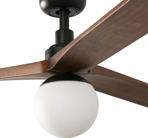 FARO 34276WT-11L - Stropný ventilátor KLIM L 1xE27/15W/230V orech/čierny pr.150c