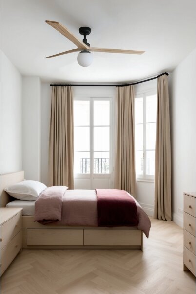FARO 34282WT-11L-Str. ventilátor KLIML 1xE27/15W/230V borovica/čierna pr.150cm W