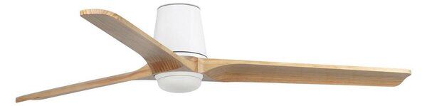 FARO 33838WT-1TW-LED Stmievateľné LED svetlo + ventilátor HEYWOODTUBL 10W/230V borovica/biela pr. 132 cm WT+DO
