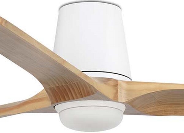 FARO 33838WT-1TW-LED Stmievateľné LED svetlo + ventilátor HEYWOODTUBL 10W/230V borovica/biela pr. 132 cm WT+DO