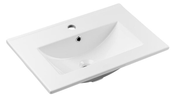 COMAD UM-2060RB DANCE 60 - Zapustené keramické umývadlo 62x40 cm, lesklá biela