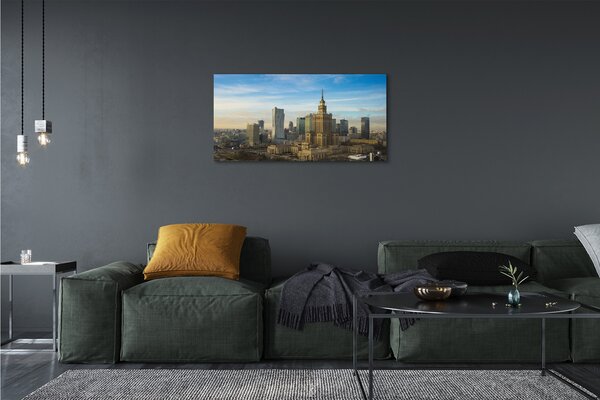 Obraz na plátne Panorama Varšava mrakodrapov 100x50 cm