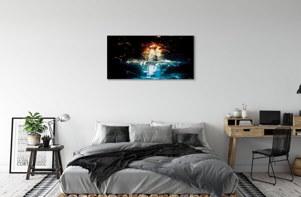 Obraz canvas Sword of farebné dymu 100x50 cm