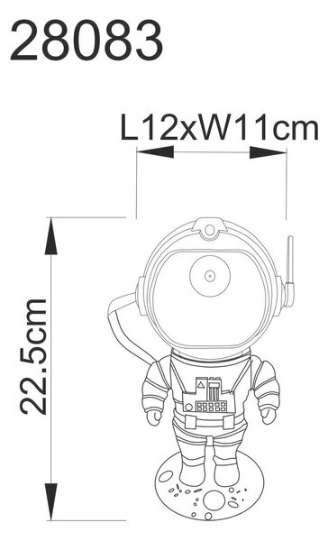 STOLNÁ LED LAMPA, 12/11/22,5 cm Globo - Online Only bytové doplnky, Online Only