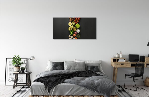 Obraz canvas Citrón avokádo mrkva 100x50 cm