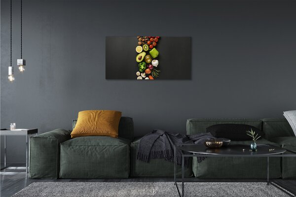 Obraz canvas Citrón avokádo mrkva 100x50 cm