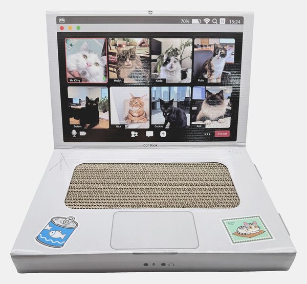 Sinsay - Škrabadlo pre mačky v tvare laptopu - strieborná