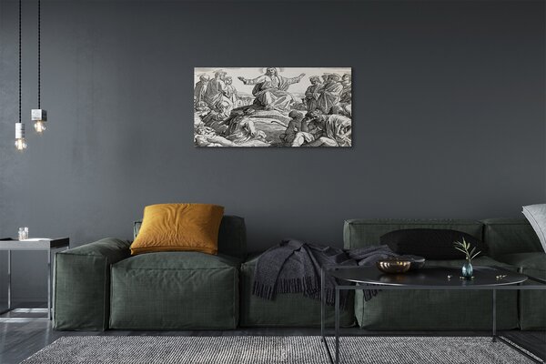 Obraz na plátne Ježiš kreslenie ľudia 100x50 cm