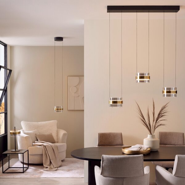 ZÁVESNÉ LED SVIETIDLO, 105/21,5/200 cm - Interiérové svietidlá