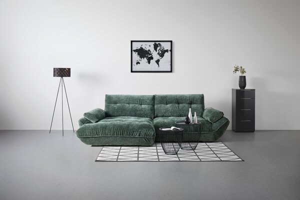 SEDACIA SÚPRAVA, textil, tmavozelená - Sedačky