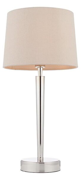 Endon 72175 - Stolná lampa SYON 1xE14/40W/230V s USB, lesklý chróm/béžová