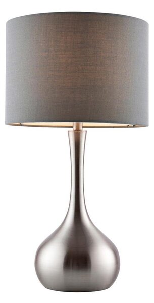 Endon 61192 - Stmievačka stolná lampa PICCADILLY 1xE14/40W/230V matný chróm/šedá