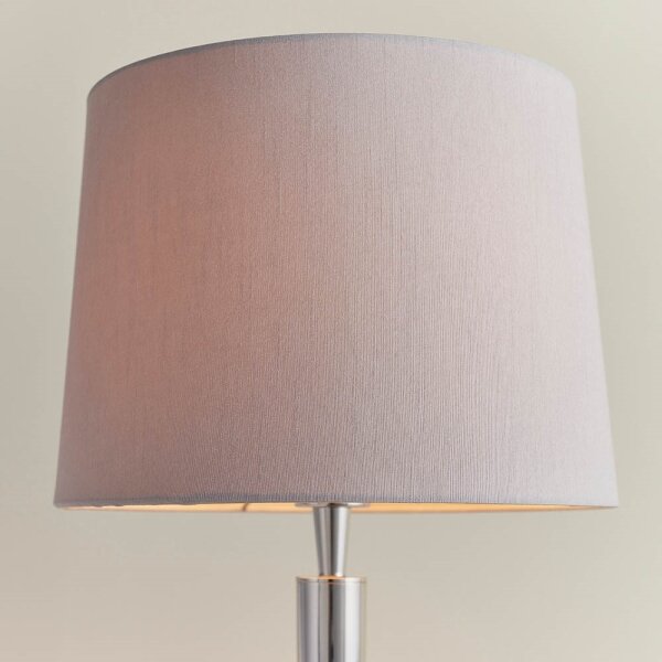 Endon 72175 - Stolná lampa SYON 1xE14/40W/230V s USB, lesklý chróm/béžová