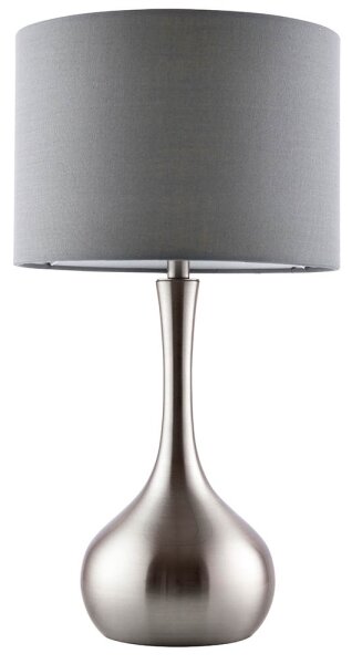 Endon 61192 - Stmievačka stolná lampa PICCADILLY 1xE14/40W/230V matný chróm/šedá