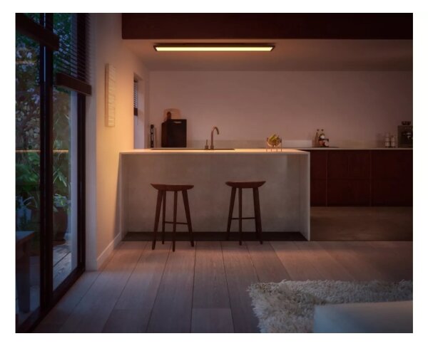 Philips Hue AURELLE LED stmievateľné stropné svietidlo 39W 120x30 cm čierne