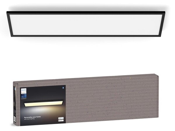 Philips Hue AURELLE LED stmievateľné stropné svietidlo 39W 120x30 cm čierne