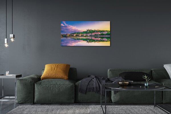 Obraz na plátne rieka Nemecko Sunset 100x50 cm