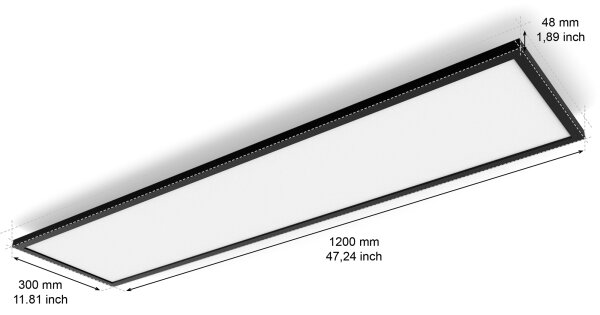 Philips Hue AURELLE LED stmievateľné stropné svietidlo 39W 120x30 cm čierne