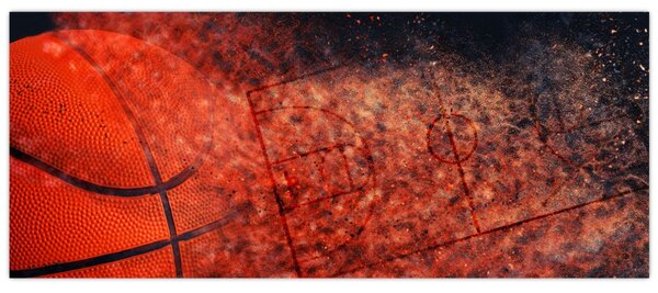 Obraz - Basketbalová lopta (120x50 cm)