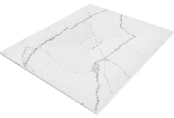 Mexen Hugo, obdĺžniková sprchová vanička, SMC, 120x100cm, imitácia kameňa – biela, 42151012