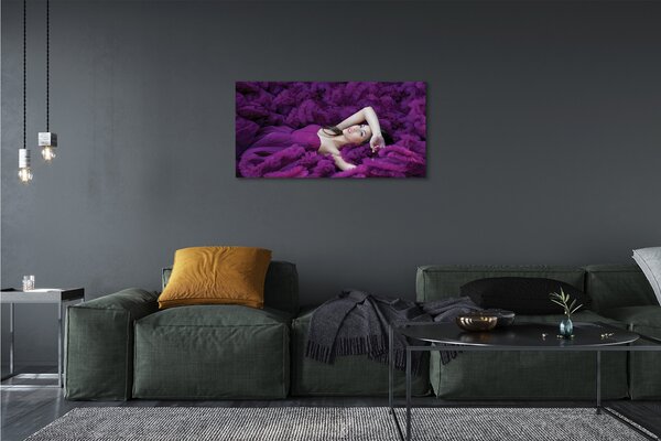 Obraz canvas žena purple 100x50 cm