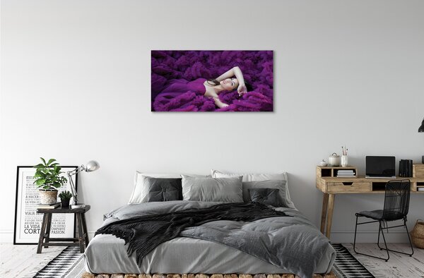Obraz canvas žena purple 100x50 cm
