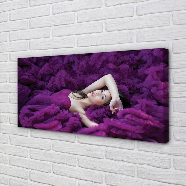 Obraz canvas žena purple 100x50 cm