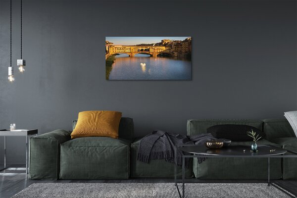 Obraz na plátne Taliansko Sunrise mosty 100x50 cm