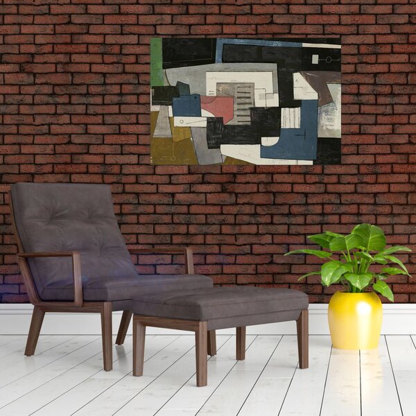 Obraz - Abstrakcia, kubizmus (90x60 cm)
