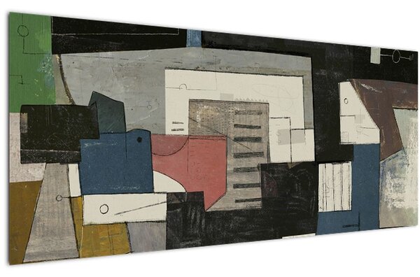 Obraz - Abstrakcia, kubizmus (120x50 cm)