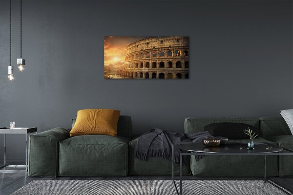 Obraz na plátne Rome Colosseum pri západe slnka 100x50 cm
