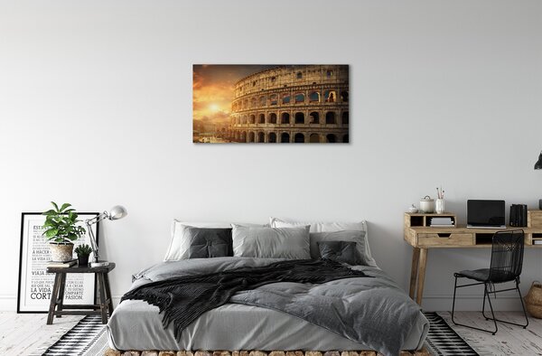 Obraz na plátne Rome Colosseum pri západe slnka 100x50 cm