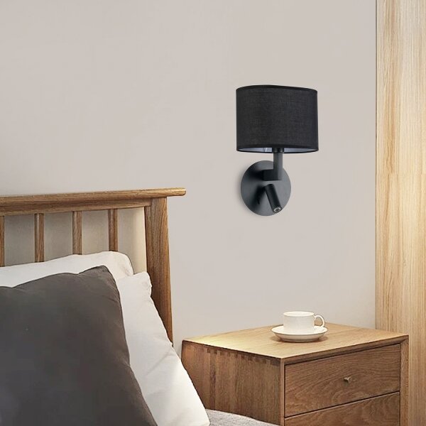 Brilagi - LED nástenné svietidlo DAYA 1xE14/40W/230V + LED/3W čierne